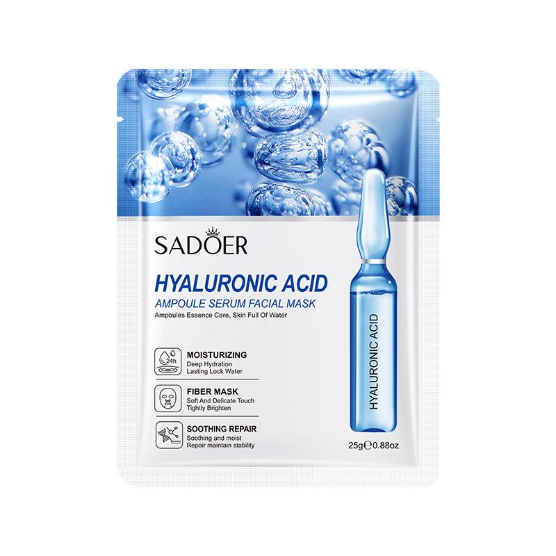 Mască Facială Tip Șervețel Hidratantă cu Acid Hialuronic, Sadoer, 25 ml